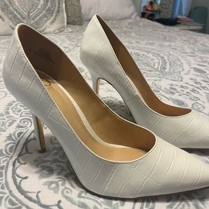 White “J Lo” brand heels